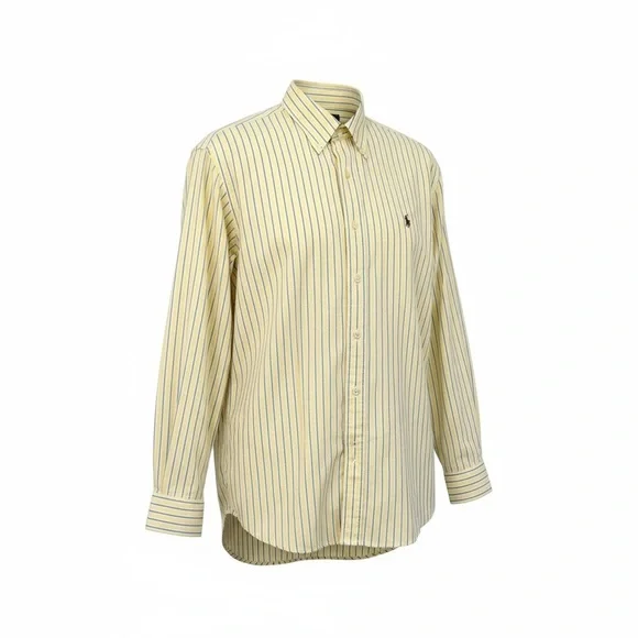 Polo Ralph Lauren Striped Button Down Dress Shirt - Size XL - Yellow - Pony - Picture 2 of 6